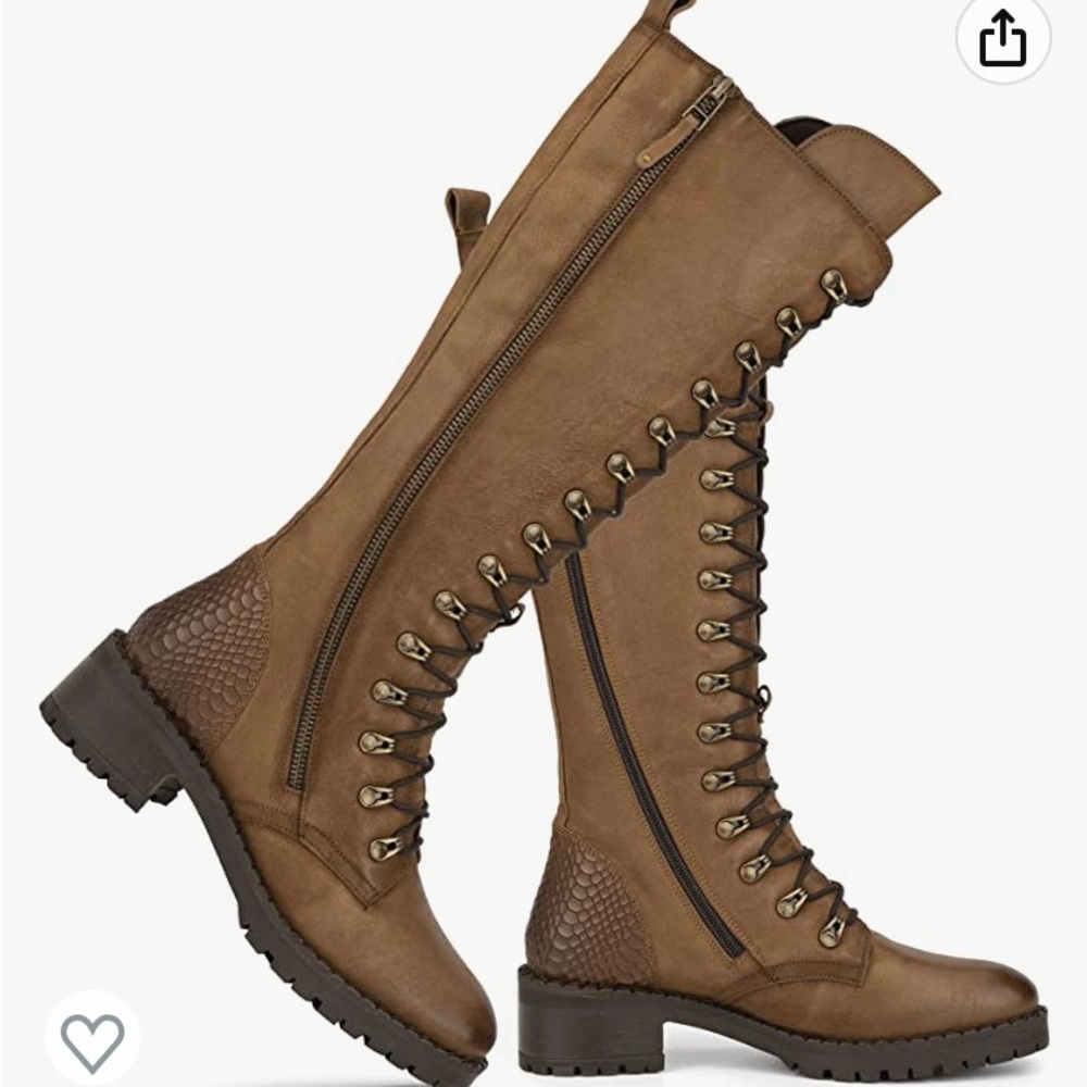 Vintage Foundry Co. Women's Knee High Mid Calf Boots w Laces size 11 Leather